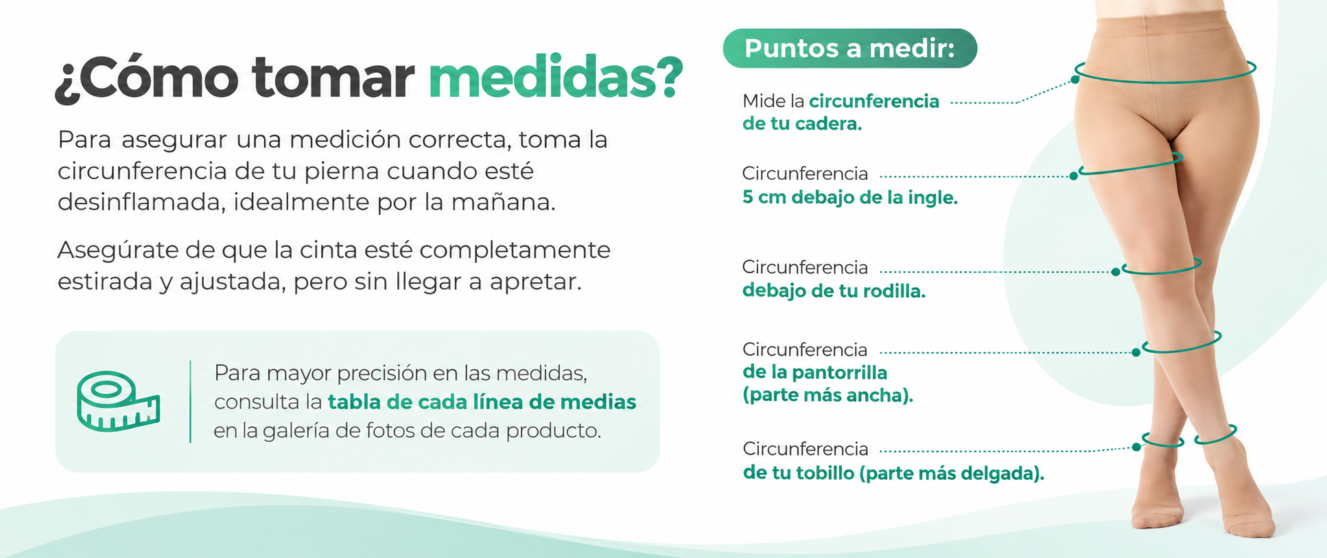 �0�7C��mo tomar medidas para medias para v��rices?